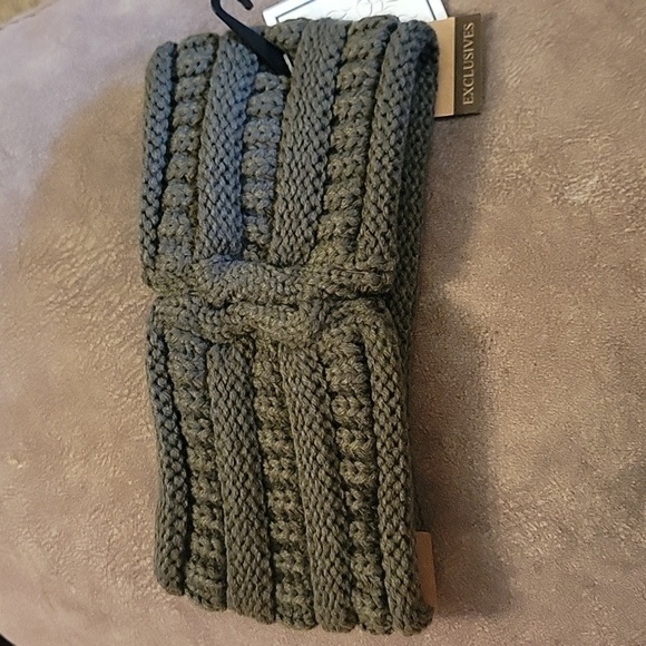 3/$30 C.C Olive Knit Pony Ear Warmer Headband - Picture 4 of 8